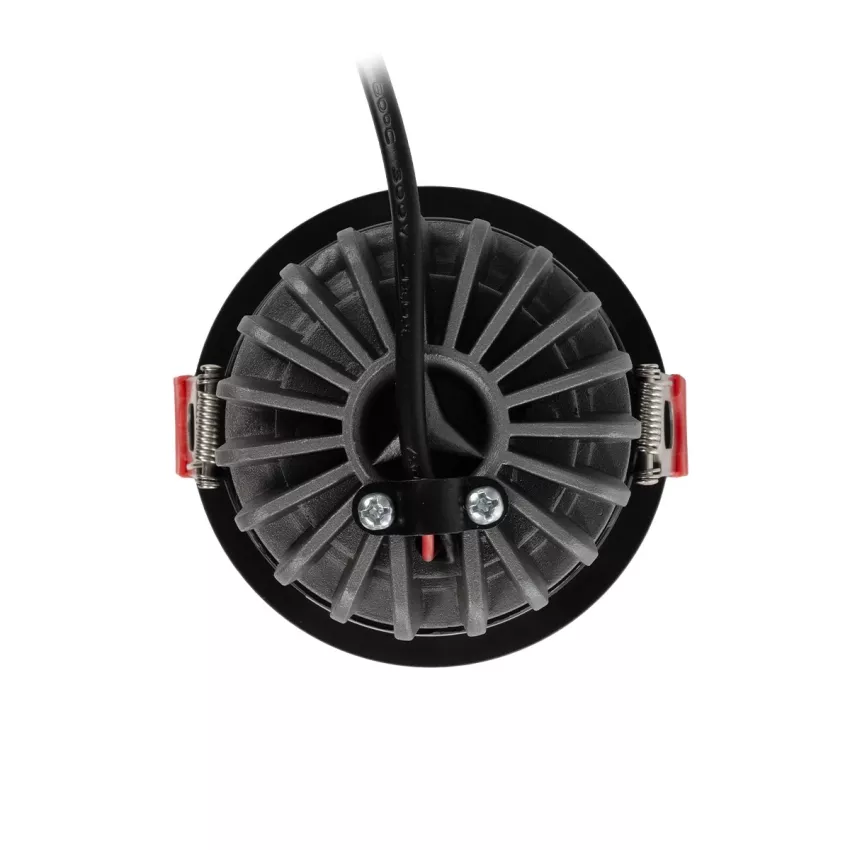 kelvo® PINADO  Χωνευτό Φωτιστικό Downlight Σποτ LED 7W 875lm 15° AC 220-240V IP20 Φυσικό Λευκό 4500K - Bridgelux COB Chip & TÜV SÜD Driver - Μαύρο Ματ - Μ8.3 x Π8.3 x Υ8.2cm / Q7.3cm