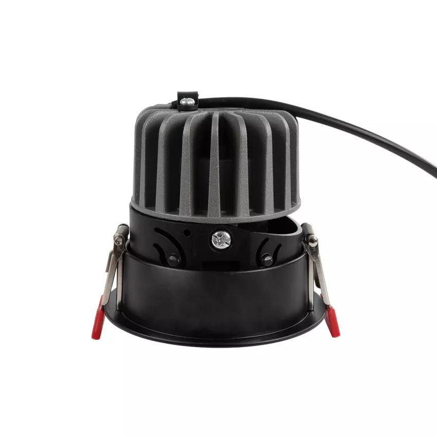 kelvo® PINADO  Χωνευτό Φωτιστικό Downlight Σποτ LED 7W 875lm 15° AC 220-240V IP20 Φυσικό Λευκό 4500K - Bridgelux COB Chip & TÜV SÜD Driver - Μαύρο Ματ - Μ8.3 x Π8.3 x Υ8.2cm / Q7.3cm