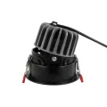 kelvo® PINADO  Χωνευτό Φωτιστικό Downlight Σποτ LED 7W 875lm 15° AC 220-240V IP20 Φυσικό Λευκό 4500K - Bridgelux COB Chip & TÜV SÜD Driver - Μαύρο Ματ - Μ8.3 x Π8.3 x Υ8.2cm / Q7.3cm