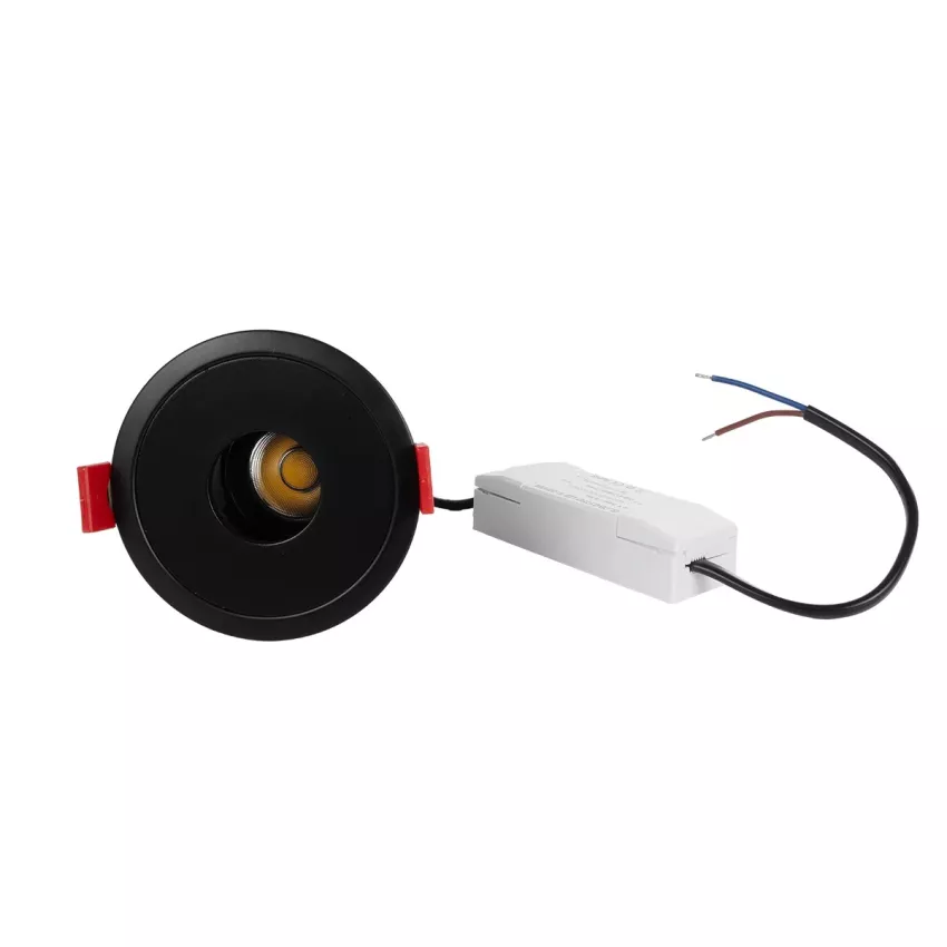 kelvo® PINADO  Χωνευτό Φωτιστικό Downlight Σποτ LED 7W 840lm 15° AC 220-240V IP20 Θερμό Λευκό 2700K - Bridgelux COB Chip & TÜV SÜD Driver - Μαύρο Ματ - Μ8.3 x Π8.3 x Υ8.2cm / Q7.3cm