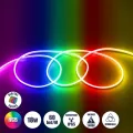 GLOBOSTAR® NEOVALE  Ψηφιακή Pixel Addressable Ταινία Neon Flex LED 18W/m 900lm/m 120° DC 24V Αδιάβροχο IP65 60 x SMD5050 Chip/m 10 x Pixel/m Πολύχρωμο RGB Dimmable SPI/TTL Protocol IC WS2811 - Μ100 x Π0.8 x Υ1.6cm