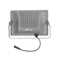 GLOBOSTAR® LUMOVOX  Προβολέας LED 100W 5000lm 120° DC 5V με Φωτοβολταϊκό Panel 5V 8W & Επαναφορτιζόμενη Μπαταρία Li-ion 3.2V 5000mAh Αδιάβροχο IP67 Ψυχρό Λευκό 6000K - 120 x SMD2835 Sanan Chip - Γκρι Ανθρακί - Μ25 x Π5.5 x Υ17.5cm