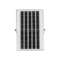 GLOBOSTAR® LUMOVOX  Προβολέας LED 100W 5000lm 120° DC 5V με Φωτοβολταϊκό Panel 5V 8W & Επαναφορτιζόμενη Μπαταρία Li-ion 3.2V 5000mAh Αδιάβροχο IP67 Ψυχρό Λευκό 6000K - 120 x SMD2835 Sanan Chip - Γκρι Ανθρακί - Μ25 x Π5.5 x Υ17.5cm