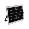 GLOBOSTAR® LUMOVOX  Προβολέας LED 200W 10000lm 120° DC 5V με Φωτοβολταϊκό Panel 5V 12W & Επαναφορτιζόμενη Μπαταρία Li-ion 3.2V 10000mAh Αδιάβροχο IP67 Ψυχρό Λευκό 6000K - 180 x SMD2835 Sanan Chip - Γκρι Ανθρακί - Μ29.5 x Π5.5 x Υ19cm