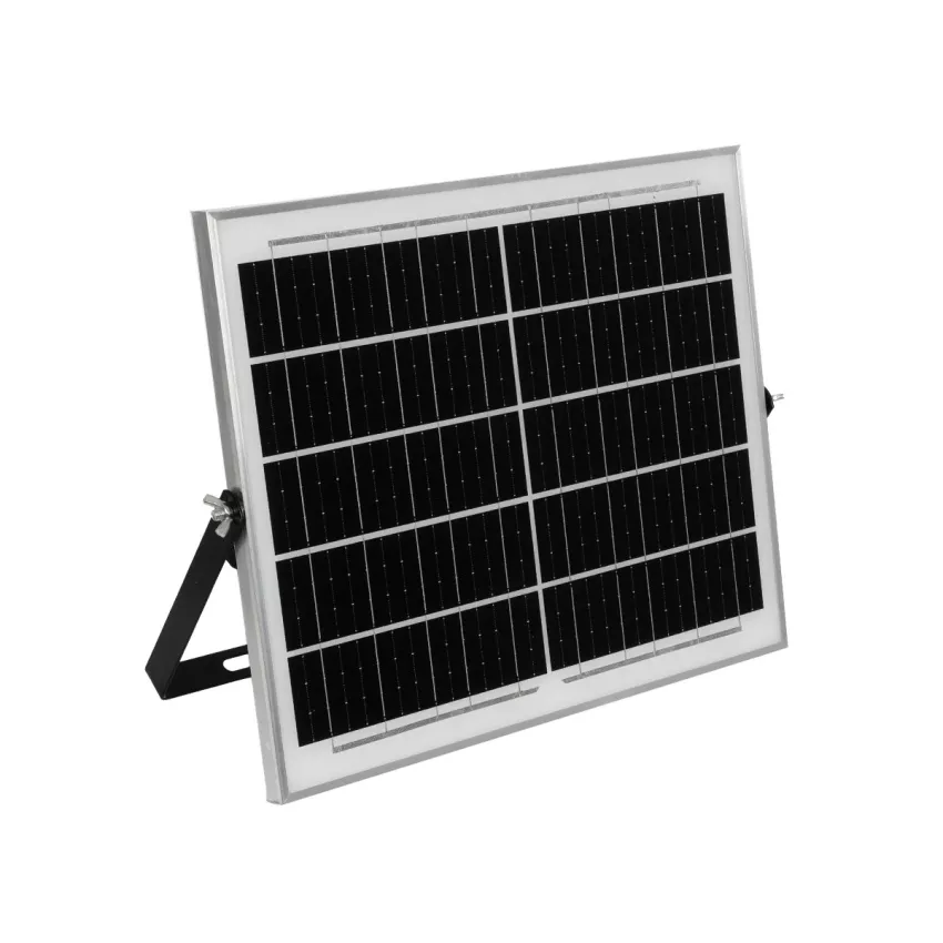 GLOBOSTAR® LUMOVOX  Προβολέας LED 200W 10000lm 120° DC 5V με Φωτοβολταϊκό Panel 5V 12W & Επαναφορτιζόμενη Μπαταρία Li-ion 3.2V 10000mAh Αδιάβροχο IP67 Ψυχρό Λευκό 6000K - 180 x SMD2835 Sanan Chip - Γκρι Ανθρακί - Μ29.5 x Π5.5 x Υ19cm