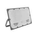 GLOBOSTAR® LUMOVOX  Προβολέας LED 300W 15000lm 120° DC 5V με Φωτοβολταϊκό Panel 5V 20W & Επαναφορτιζόμενη Μπαταρία Li-ion 3.2V 15000mAh Αδιάβροχο IP67 Ψυχρό Λευκό 6000K - 360 x SMD2835 Sanan Chip - Γκρι Ανθρακί - Μ37 x Π7.5 x Υ27cm
