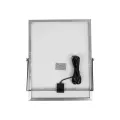 GLOBOSTAR® LUMOVOX  Προβολέας LED 300W 15000lm 120° DC 5V με Φωτοβολταϊκό Panel 5V 20W & Επαναφορτιζόμενη Μπαταρία Li-ion 3.2V 15000mAh Αδιάβροχο IP67 Ψυχρό Λευκό 6000K - 360 x SMD2835 Sanan Chip - Γκρι Ανθρακί - Μ37 x Π7.5 x Υ27cm