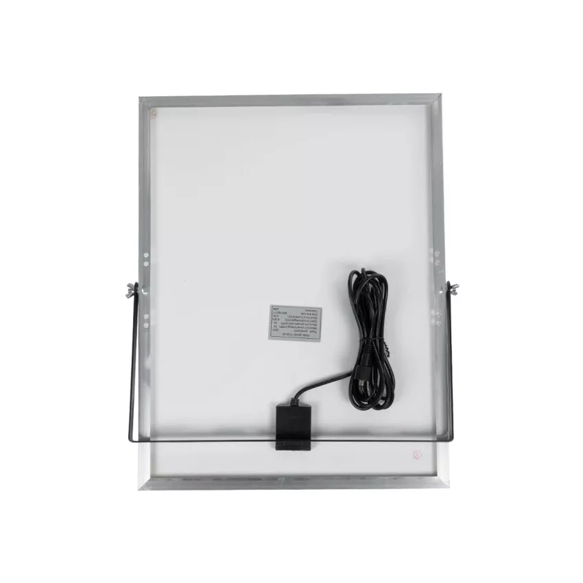 GLOBOSTAR® LUMOVOX  Προβολέας LED 300W 15000lm 120° DC 5V με Φωτοβολταϊκό Panel 5V 20W & Επαναφορτιζόμενη Μπαταρία Li-ion 3.2V 15000mAh Αδιάβροχο IP67 Ψυχρό Λευκό 6000K - 360 x SMD2835 Sanan Chip - Γκρι Ανθρακί - Μ37 x Π7.5 x Υ27cm