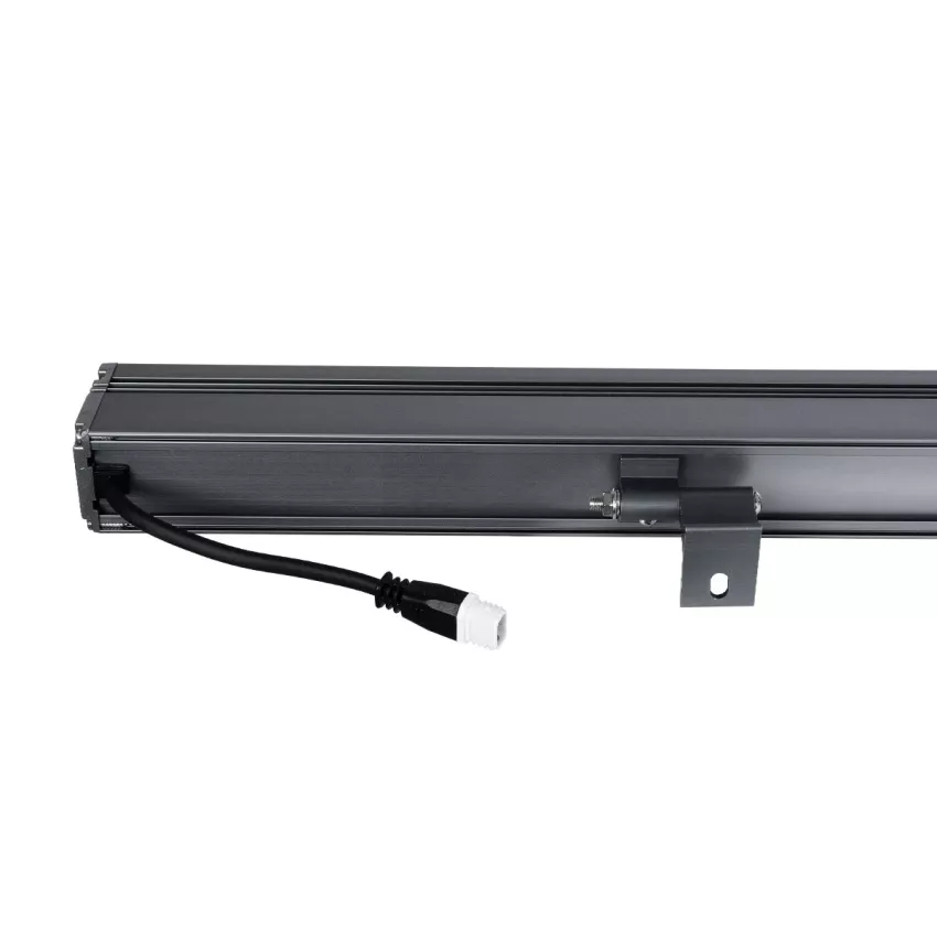 GLOBOSTAR® WASHER-MARGO  Μπάρα Φωτισμού Wall Washer LED 24W 2040lm 30° DC 24V Αδιάβροχο IP65 Μπλε Dimmable - Γκρι Ανθρακί - Μ100 x Π4 x Υ6.4cm