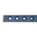 GLOBOSTAR® WASHER-MARGO  Μπάρα Φωτισμού Wall Washer LED 24W 2040lm 30° DC 24V Αδιάβροχο IP65 Μπλε Dimmable - Γκρι Ανθρακί - Μ100 x Π4 x Υ6.4cm