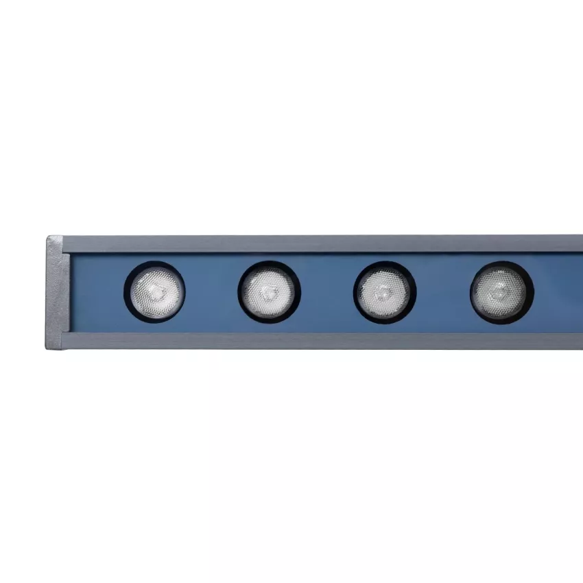 GLOBOSTAR® WASHER-MARGO  Μπάρα Φωτισμού Wall Washer LED 24W 2040lm 30° DC 24V Αδιάβροχο IP65 Μπλε Dimmable - Γκρι Ανθρακί - Μ100 x Π4 x Υ6.4cm