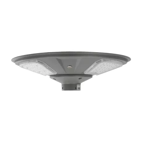 GLOBOSTAR® PARK  Φωτιστικό Κεφαλής Post Top Πλατείας/Πάρκου LED 20W 900lm 120° με Ενσωματωμένο Φωτοβολταϊκό Panel 6V 20W & Επαναφορτιζόμενη Μπαταρία Li-ion 3.2V 25000mAh με Αισθητήρα Ημέρας-Νύχτας Αδιάβροχο IP65 Ψυχρό Λευκό 6000K - Γκρι Ανθρακί - Μ50 