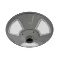 GLOBOSTAR® PARK  Φωτιστικό Κεφαλής Post Top Πλατείας/Πάρκου LED 20W 900lm 120° με Ενσωματωμένο Φωτοβολταϊκό Panel 6V 20W & Επαναφορτιζόμενη Μπαταρία Li-ion 3.2V 25000mAh με Αισθητήρα Ημέρας-Νύχτας Αδιάβροχο IP65 Ψυχρό Λευκό 6000K - Γκρι Ανθρακί - Μ50 