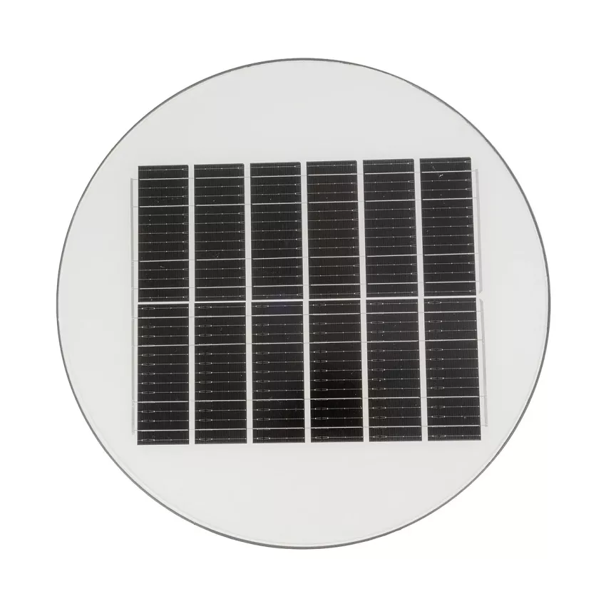 GLOBOSTAR® PARK  Φωτιστικό Κεφαλής Post Top Πλατείας/Πάρκου LED 20W 900lm 120° με Ενσωματωμένο Φωτοβολταϊκό Panel 6V 20W & Επαναφορτιζόμενη Μπαταρία Li-ion 3.2V 25000mAh με Αισθητήρα Ημέρας-Νύχτας Αδιάβροχο IP65 Ψυχρό Λευκό 6000K - Γκρι Ανθρακί - Μ50 