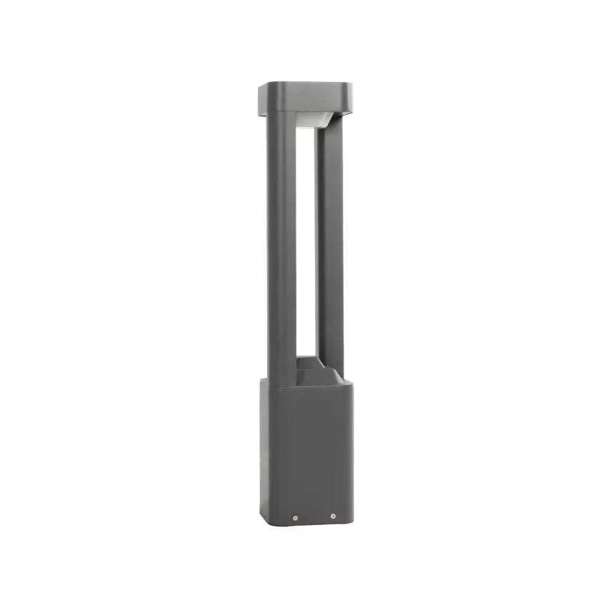 GLOBOSTAR® ΜΟΝΕΒΟΟ  Φωτιστικό Κολωνάκι Κήπου LED 15W 1500lm 60° AC 220-240V Αδιάβροχο IP65 Θερμό Λευκό 2700K - Γκρι Ανθρακί - Μ12 x Π12 x Υ60.5cm