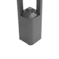 GLOBOSTAR® ΜΟΝΕΒΟΟ  Φωτιστικό Κολωνάκι Κήπου LED 15W 1500lm 60° AC 220-240V Αδιάβροχο IP65 Θερμό Λευκό 2700K - Γκρι Ανθρακί - Μ12 x Π12 x Υ60.5cm