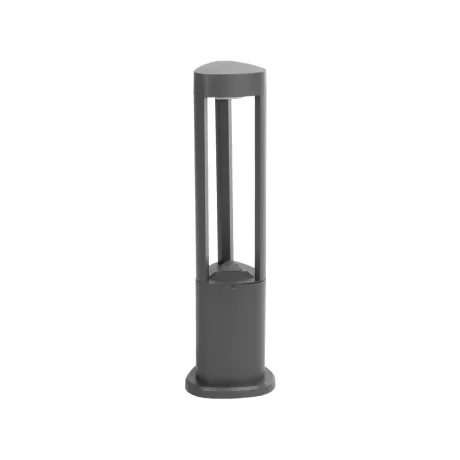 GLOBOSTAR® RODEMA  Φωτιστικό Κολωνάκι Κήπου LED 15W 1500lm 60° AC 220-240V Αδιάβροχο IP65 Θερμό Λευκό 2700K - Γκρι Ανθρακί - Μ16.5 x Π16.5 x Υ60cm
