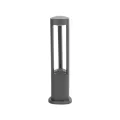GLOBOSTAR® RODEMA  Φωτιστικό Κολωνάκι Κήπου LED 15W 1500lm 60° AC 220-240V Αδιάβροχο IP65 Θερμό Λευκό 2700K - Γκρι Ανθρακί - Μ16.5 x Π16.5 x Υ60cm