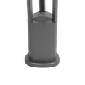 GLOBOSTAR® RODEMA  Φωτιστικό Κολωνάκι Κήπου LED 15W 1500lm 60° AC 220-240V Αδιάβροχο IP65 Θερμό Λευκό 2700K - Γκρι Ανθρακί - Μ16.5 x Π16.5 x Υ60cm