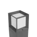GLOBOSTAR® PALASO  Φωτιστικό Κολωνάκι Κήπου με Ντουί 1 x E27 AC 220-240V Αδιάβροχο IP65 - Γκρι Ανθρακί - Μ20 x Π20 x Υ60.5cm