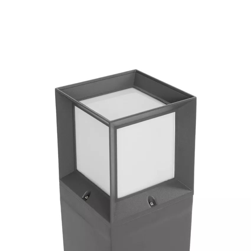 GLOBOSTAR® PALASO  Φωτιστικό Κολωνάκι Κήπου με Ντουί 1 x E27 AC 220-240V Αδιάβροχο IP65 - Γκρι Ανθρακί - Μ20 x Π20 x Υ60.5cm