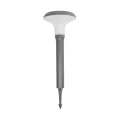 GLOBOSTAR® WHISPER  Φωτιστικό Κολωνάκι Κήπου με Ντουί 1 x E27 AC 220-240V Αδιάβροχο IP65 - Γκρι Ανθρακί - Μ27 x Π27 x Υ79cm