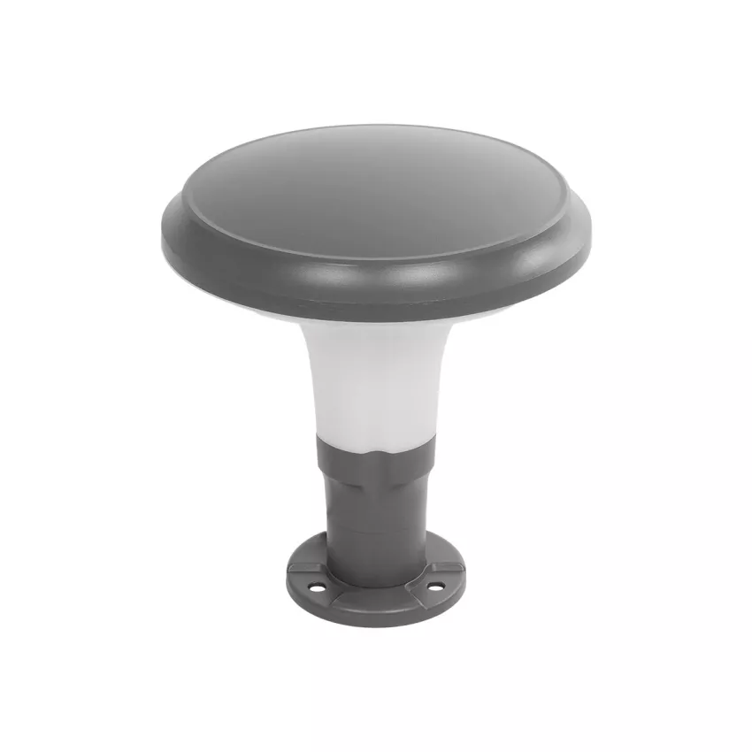 GLOBOSTAR® WHISPER  Φωτιστικό Κολωνάκι Κήπου με Ντουί 1 x E27 AC 220-240V Αδιάβροχο IP65 - Γκρι Ανθρακί - Μ27 x Π27 x Υ29cm
