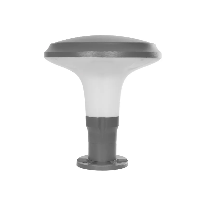 GLOBOSTAR® WHISPER  Φωτιστικό Κολωνάκι Κήπου με Ντουί 1 x E27 AC 220-240V Αδιάβροχο IP65 - Γκρι Ανθρακί - Μ27 x Π27 x Υ29cm