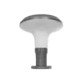 GLOBOSTAR® WHISPER  Φωτιστικό Κολωνάκι Κήπου με Ντουί 1 x E27 AC 220-240V Αδιάβροχο IP65 - Γκρι Ανθρακί - Μ27 x Π27 x Υ29cm