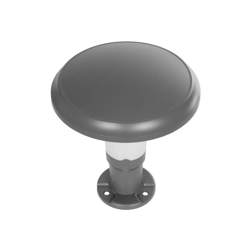GLOBOSTAR® WHISPER  Φωτιστικό Κολωνάκι Κήπου με Ντουί 1 x E27 AC 220-240V Αδιάβροχο IP65 - Γκρι Ανθρακί - Μ27 x Π27 x Υ29cm