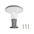 GLOBOSTAR® WHISPER  Φωτιστικό Κολωνάκι Κήπου με Ντουί 1 x E27 AC 220-240V Αδιάβροχο IP65 - Γκρι Ανθρακί - Μ27 x Π27 x Υ29cm