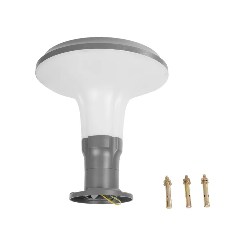 GLOBOSTAR® WHISPER  Φωτιστικό Κολωνάκι Κήπου με Ντουί 1 x E27 AC 220-240V Αδιάβροχο IP65 - Γκρι Ανθρακί - Μ27 x Π27 x Υ29cm