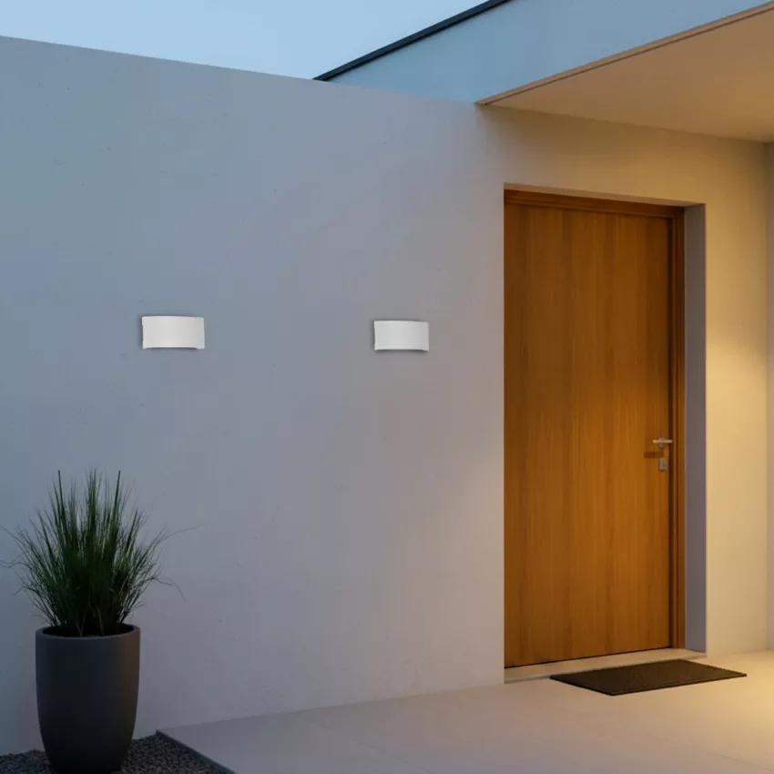 kelvo® SIXOAD  Φωτιστικό Τοίχου / Απλίκα LED 18W 1800lm 30° AC 220-240V Αδιάβροχο IP65 Θερμό Λευκό 2700K - CREE XPE Chip & TÜV SÜD Driver - Λευκό Ματ - Μ17 x Π4 x Υ8cm