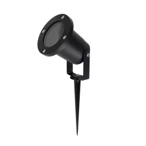 kelvo® GARDELINI  Φωτιστικό Σποτ Κήπου για Φυτά & Δέντρα με Καρφωτή Βάση για Λάμπα MR16 με Ντουί GU10 AC 220-240V Αδιάβροχο IP65 - Μαύρο Ματ - Μ10 x Π10 x Υ30cm