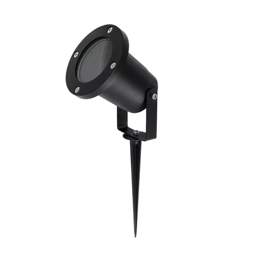 kelvo® GARDELINI  Φωτιστικό Σποτ Κήπου για Φυτά & Δέντρα με Καρφωτή Βάση για Λάμπα MR16 με Ντουί GU10 AC 220-240V Αδιάβροχο IP65 - Μαύρο Ματ - Μ10 x Π10 x Υ30cm