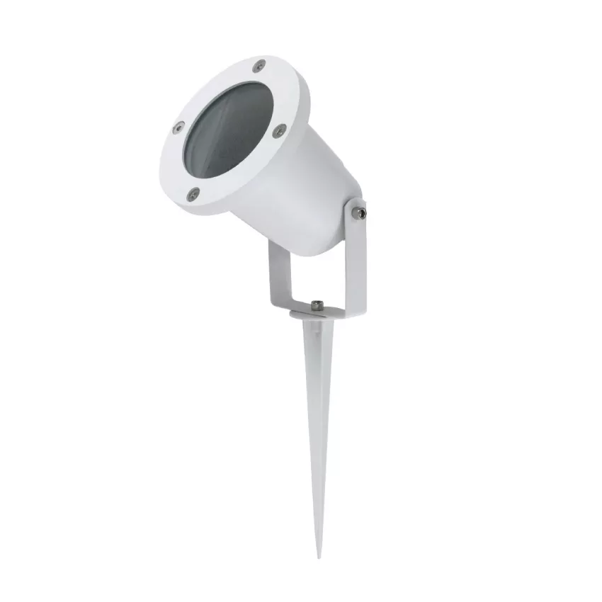kelvo® GARDELINI  Φωτιστικό Σποτ Κήπου για Φυτά & Δέντρα με Καρφωτή Βάση για Λάμπα MR16 με Ντουί GU10 AC 220-240V Αδιάβροχο IP65 - Λευκό Ματ - Μ10 x Π10 x Υ30cm