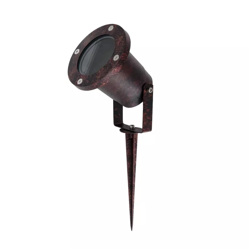 kelvo® GARDELINI  Φωτιστικό Σποτ Κήπου για Φυτά & Δέντρα με Καρφωτή Βάση για Λάμπα MR16 με Ντουί GU10 AC 220-240V Αδιάβροχο IP65 - Μπρονζέ Εφέ Σκουριάς Ματ - Μ10 x Π10 x Υ30cm