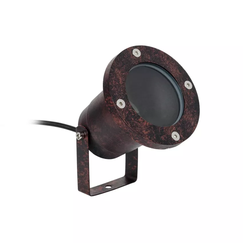 kelvo® GARDELINI  Φωτιστικό Σποτ Κήπου για Φυτά & Δέντρα με Καρφωτή Βάση για Λάμπα MR16 με Ντουί GU10 AC 220-240V Αδιάβροχο IP65 - Μπρονζέ Εφέ Σκουριάς Ματ - Μ10 x Π10 x Υ30cm