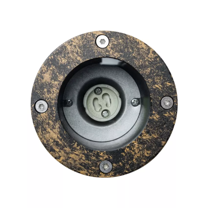 kelvo® GARDELINI  Φωτιστικό Σποτ Κήπου για Φυτά & Δέντρα με Καρφωτή Βάση για Λάμπα MR16 με Ντουί GU10 AC 220-240V Αδιάβροχο IP65 - Χρυσό Εφέ Σκουριάς Ματ - Μ10 x Π10 x Υ30cm