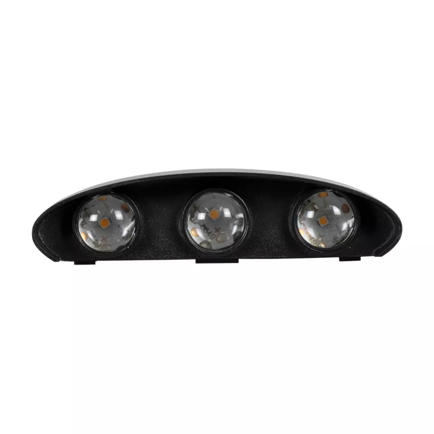 kelvo® SIXOAD  Φωτιστικό Τοίχου / Απλίκα LED 18W 1800lm 30° AC 220-240V Αδιάβροχο IP65 Θερμό Λευκό 2700K - CREE XPE Chip & TÜV SÜD Driver - Μαύρο Ματ - Μ17 x Π4 x Υ8cm