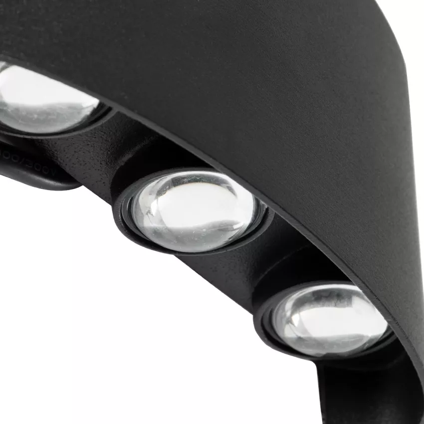 kelvo® SIXOAD  Φωτιστικό Τοίχου / Απλίκα LED 18W 1800lm 30° AC 220-240V Αδιάβροχο IP65 Θερμό Λευκό 2700K - CREE XPE Chip & TÜV SÜD Driver - Μαύρο Ματ - Μ17 x Π4 x Υ8cm