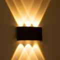 kelvo® SIXOAD  Φωτιστικό Τοίχου / Απλίκα LED 18W 1800lm 30° AC 220-240V Αδιάβροχο IP65 Θερμό Λευκό 2700K - CREE XPE Chip & TÜV SÜD Driver - Μαύρο Ματ - Μ17 x Π4 x Υ8cm