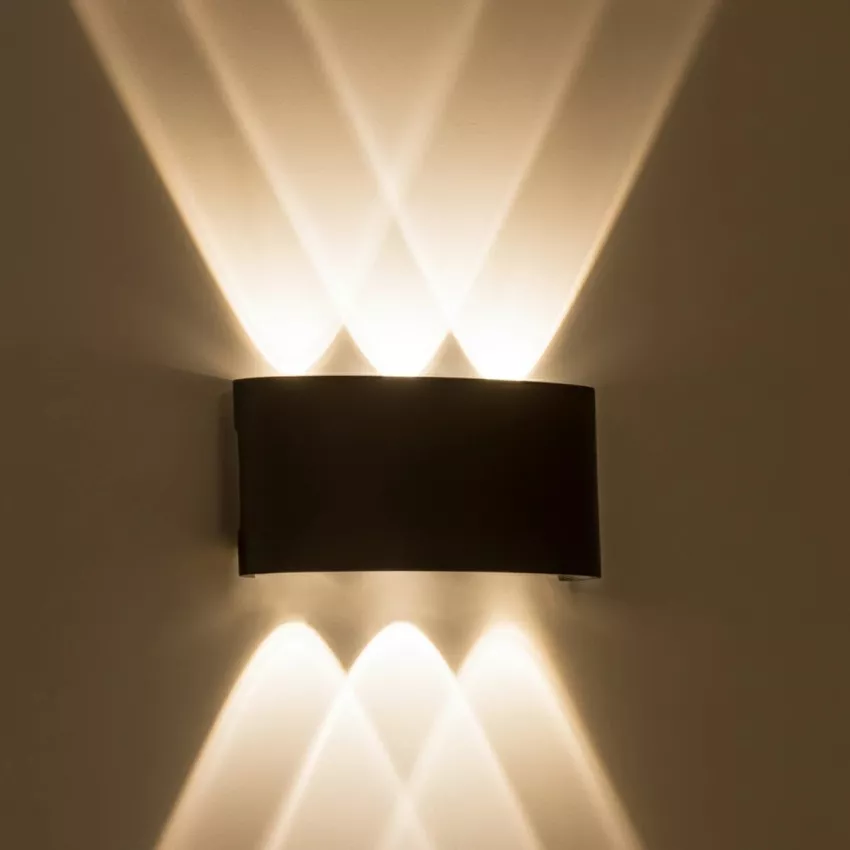 kelvo® SIXOAD  Φωτιστικό Τοίχου / Απλίκα LED 18W 1980lm 30° AC 220-240V Αδιάβροχο IP65 Φυσικό Λευκό 4500K - CREE XPE Chip & TÜV SÜD Driver - Μαύρο Ματ - Μ17 x Π4 x Υ8cm
