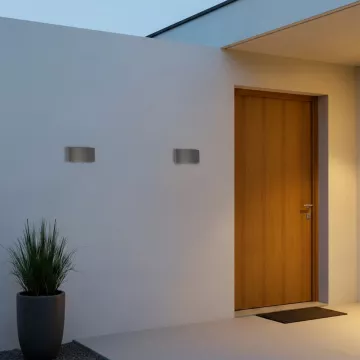 kelvo® SIXOAD  Φωτιστικό Τοίχου / Απλίκα LED 18W 1980lm 30° AC 220-240V Αδιάβροχο IP65 Φυσικό Λευκό 4500K - CREE XPE Chip & TÜV SÜD Driver - Γκρι Ανθρακί Ματ - Μ17 x Π4 x Υ8cm