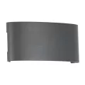 kelvo® SIXOAD  Φωτιστικό Τοίχου / Απλίκα LED 18W 1980lm 30° AC 220-240V Αδιάβροχο IP65 Φυσικό Λευκό 4500K - CREE XPE Chip & TÜV SÜD Driver - Γκρι Ανθρακί Ματ - Μ17 x Π4 x Υ8cm