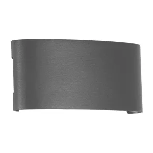 kelvo® SIXOAD  Φωτιστικό Τοίχου / Απλίκα LED 18W 1980lm 30° AC 220-240V Αδιάβροχο IP65 Φυσικό Λευκό 4500K - CREE XPE Chip & TÜV SÜD Driver - Γκρι Ανθρακί Ματ - Μ17 x Π4 x Υ8cm