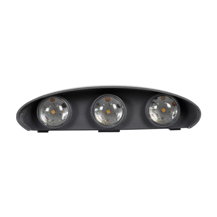 kelvo® SIXOAD  Φωτιστικό Τοίχου / Απλίκα LED 18W 1980lm 30° AC 220-240V Αδιάβροχο IP65 Φυσικό Λευκό 4500K - CREE XPE Chip & TÜV SÜD Driver - Γκρι Ανθρακί Ματ - Μ17 x Π4 x Υ8cm
