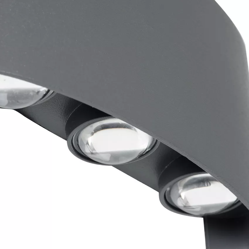 kelvo® SIXOAD  Φωτιστικό Τοίχου / Απλίκα LED 18W 1980lm 30° AC 220-240V Αδιάβροχο IP65 Φυσικό Λευκό 4500K - CREE XPE Chip & TÜV SÜD Driver - Γκρι Ανθρακί Ματ - Μ17 x Π4 x Υ8cm