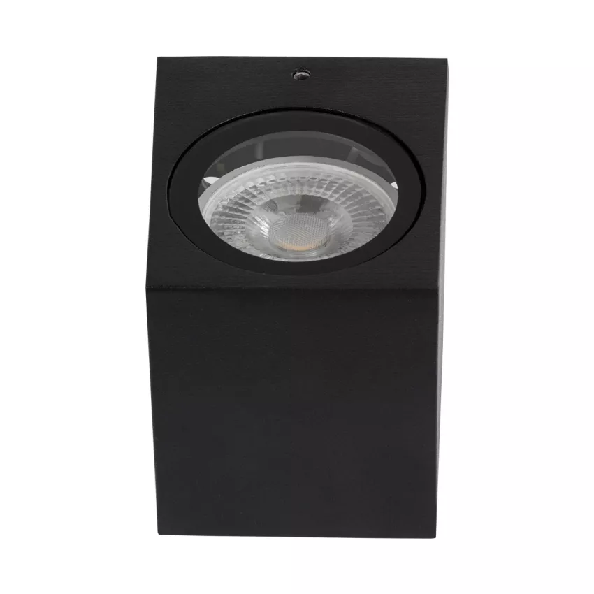 kelvo® BURANO  Φωτιστικό Τοίχου / Απλίκα για Λάμπα MR16 με Ντουί GU10 AC 220-240V Αδιάβροχο IP65 - Μαύρο Ματ - Μ8 x Π8 x Υ7cm