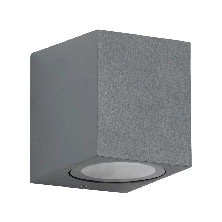 kelvo® BURANO  Φωτιστικό Τοίχου / Απλίκα για Λάμπα MR16 με Ντουί GU10 AC 220-240V Αδιάβροχο IP65 - Γκρι Ανθρακί Ματ - Μ8 x Π8 x Υ7cm